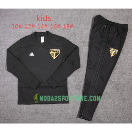 Sao Paulo Dziecięcy Komplet Bluzy Treningowe Czarny 2018/19